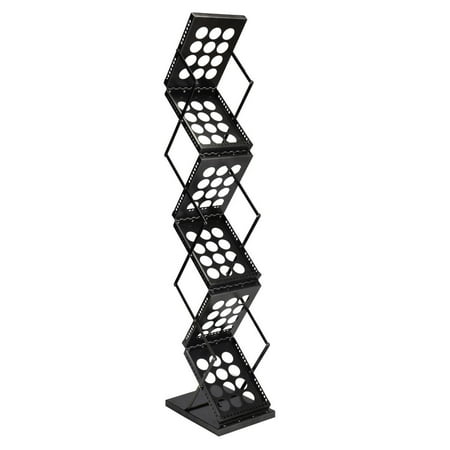 Overlapping Magazine Display - Gymax Folding Pop-up Brochure Rack Magazine Display Holder
