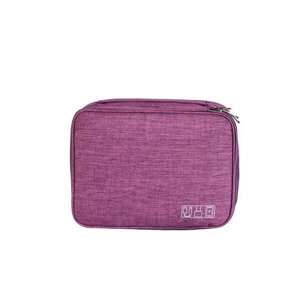 Estuche de almacenamiento Organizador de cables Bolsa de Accesorios de viaje Gran capacidad Conveniente Bolsas de mano Contenedor de Almacenamiento y organización del hogar Púrpura 5 pulgadas Naiovety HA077341-01