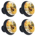 thumbnail image 2 of 4 Pcs Bee Knobs for Kitchen Cabinet Cupboard Dresser Bookcase Drawer Pulls Handles Round Home Decor, 2 of 8