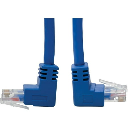 UPC: 0037332237828 | Tripp Lite Up/Down-Angle Cat6 Gigabit Molded UTP Ethernet Cable (RJ45 Up-Angle M to RJ45 Down-Angle M) Blue 4 ft. (1.22 m)