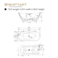 thumbnail image 7 of Vanity Art 71" x 32" Acrylic Freestanding Bathtub, 7 of 7