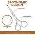thumbnail image 3 of Utopia Care Tijeras para cejas Tijeras pequeñas para hombres y mujeres - Tijeras para el pelo de la nariz para el cuidado del bigote Barba Pestañas Recorte del pelo de las orejas - Acero inoxidable pr, 3 of 7