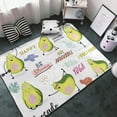 thumbnail image 3 of Area Rugs For Living Room Decor - Happy Avocado (2) Anti Slip Throw Washable Rugs 3x5 For Bedroom, Soft Indoor Carpet For Bedroom Living Room 60x39In, 3 of 5