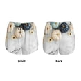 thumbnail image 4 of Disketp Pumpkin And White Marble Print Women's Shorts Workout Shorts for Athletic Gym Running Shorts with Phone Pockets XX-Large, 4 of 8