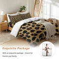 thumbnail image 7 of Fashion Sexy Animal Bedding Duvet Cover Set King Size 4 Pieces Retro Brown Leopard Print Bedding Set with Zipper Closure, 1 Comforter Cover 92x106 Inches 1 Flat Sheet & 2 Pillow Cases, 7 of 7