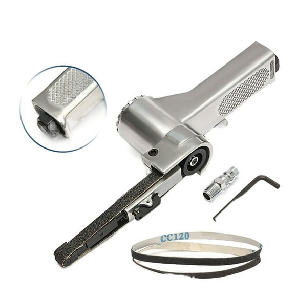 Belt Grinder 3/8" Air Belt Sander Air Angle Grinding Machine With Sanding Belts For Air Compressor Sanding Pneumatic Tool Set ,High Dust Collection Efficiency