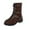 Brown, variant on Dasayo Womans Boots Western Wide Width Ankle Black Lace up Buckles Motorcycle Boots Shoes for Women 36