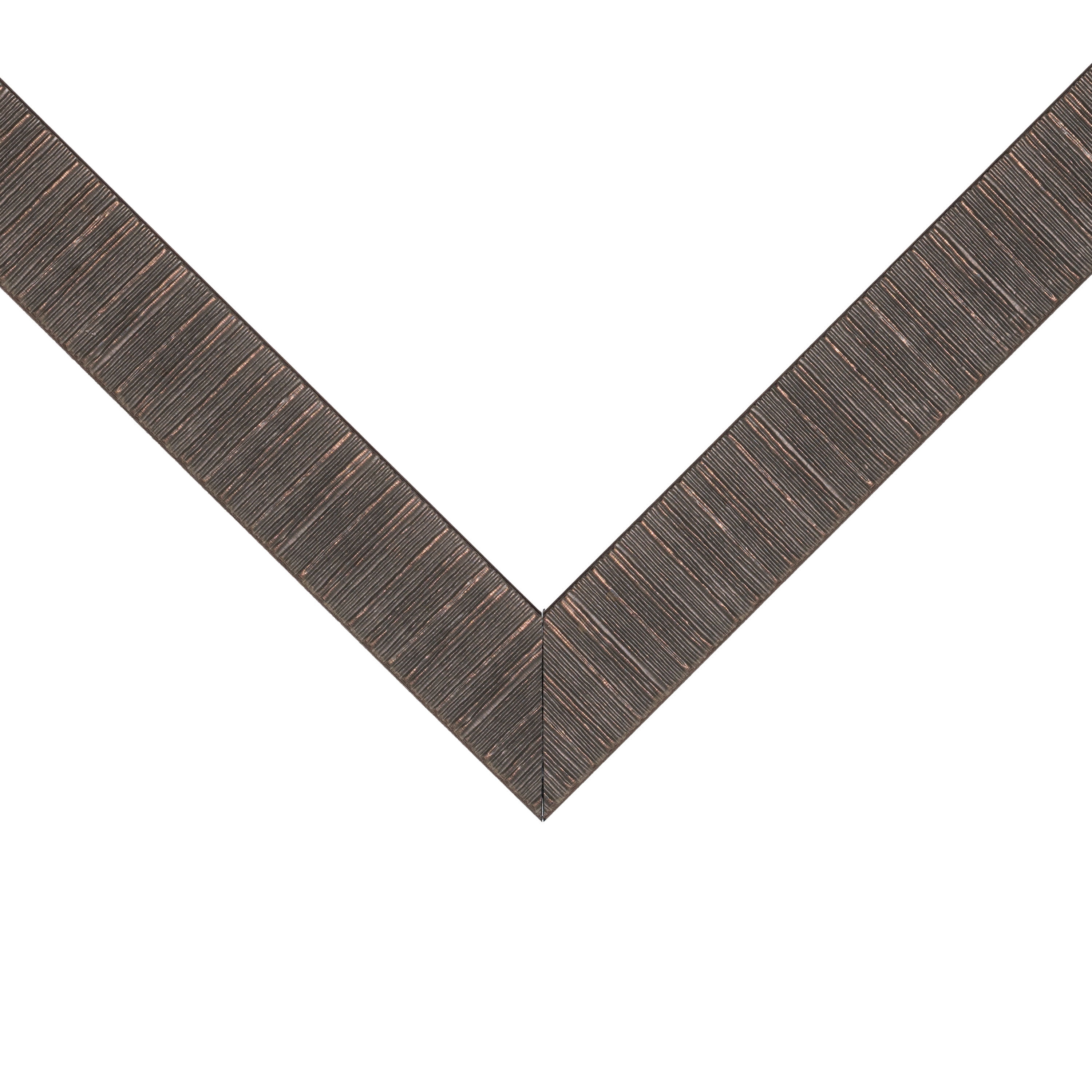 Craig Frames Linear, 18x24 Picture Frame Matted for a 12x18 Photo, Aged Bronze