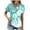 Mint Green, variant on Fesfesfes T Shirt Women's V-Neck Fashion Casual Short Sleeve Spring And Summer Top Basic Short Sleeve Shirt Women M(US:6)