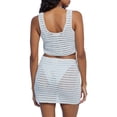 thumbnail image 6 of Womens Beach Cover Up Set, Summer Crochet Hollow Out Tank Tops + Skirt Set Beachwear, 6 of 7