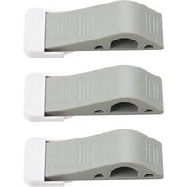 Door Stoppers - Pack of 10 Rubber Door Wedge for Carpet, Hardwood, Concrete and Tile - Home Improvement Accessories - Gray