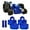 Blue, variant on Dualbell Blue Superset- Convert Dumbbells to Barbell Adapters- for 1" Standard Bar Strength Training