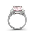 thumbnail image 3 of 6.64 Ct Emerald Cut Rose Zirconia Stainless Steel Engagement Ring Womens Size 7, 3 of 5