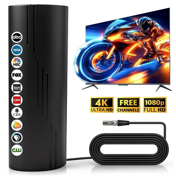 2025 Upgraded TV Antenna for Smart TV, Digital Indoor/Outdoor HD TV Antennas for Free Channels, 2200 Miles Long Reception Range, Support 4K 1080p