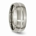 thumbnail image 4 of Titanium Grooved 8mm Brushed and Polished Band Size: 15; for Adults and Teens; for Women and Men, 4 of 6