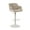 Taupe/Ivory/Pale Wood, variant on Toby Gray Faux Leather Adjustable Height Swivel Walnut Wood and Chrome Bar Stool