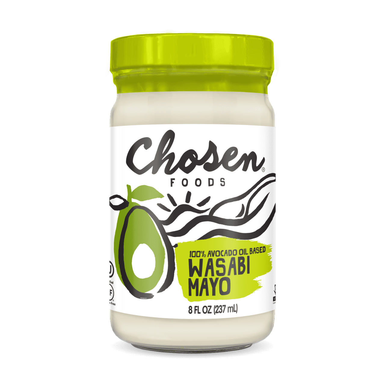 CHOSEN FOODS 100 Avacado Oil based Wasabi Mayo, 8 fl oz