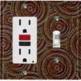 thumbnail image 1 of Metal Light Switch Plate Cover Colorful Safari African Tribal Art Pattern SFR021, 1 of 15
