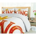 thumbnail image 5 of Ambesonne King Duvet Cover Set, Capital Letter King Words, Queen, Vermilion and Yellow, 5 of 6