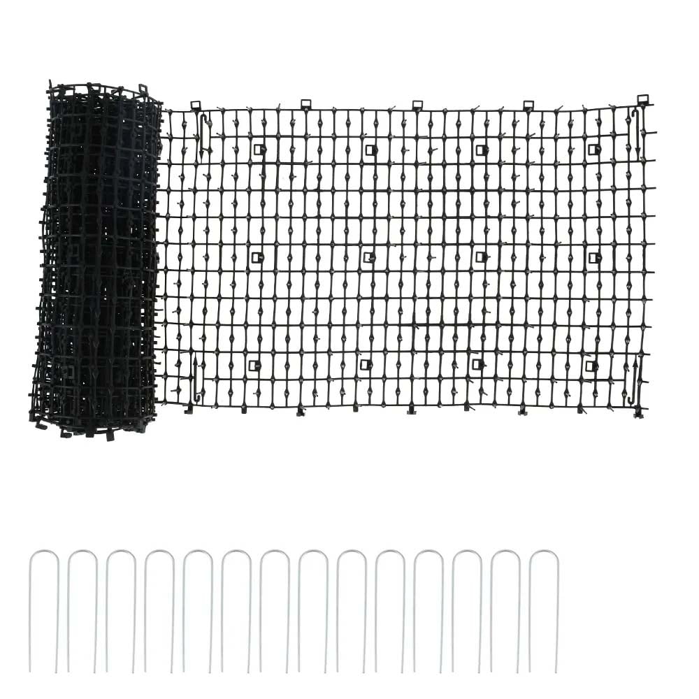 Cat Repellent Outdoor Mat, 157.48" x 11.02" Cat Scat Mat with Spikes