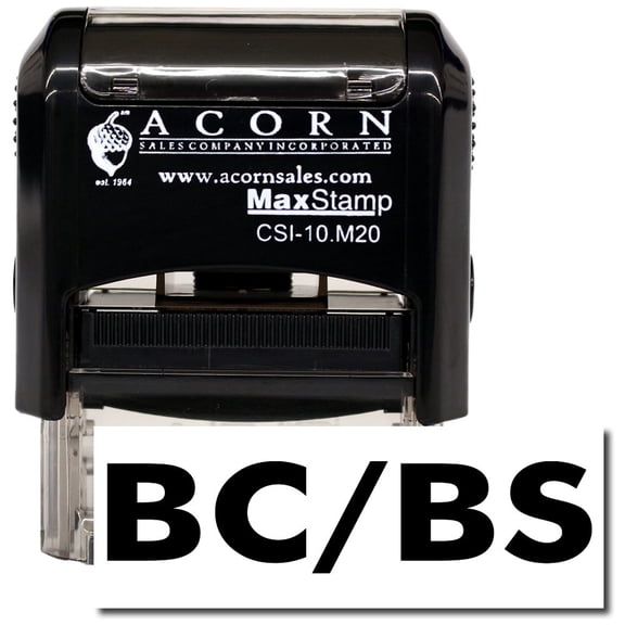 Self-Inking BC/BS Medical Stamp with Yellow Ink