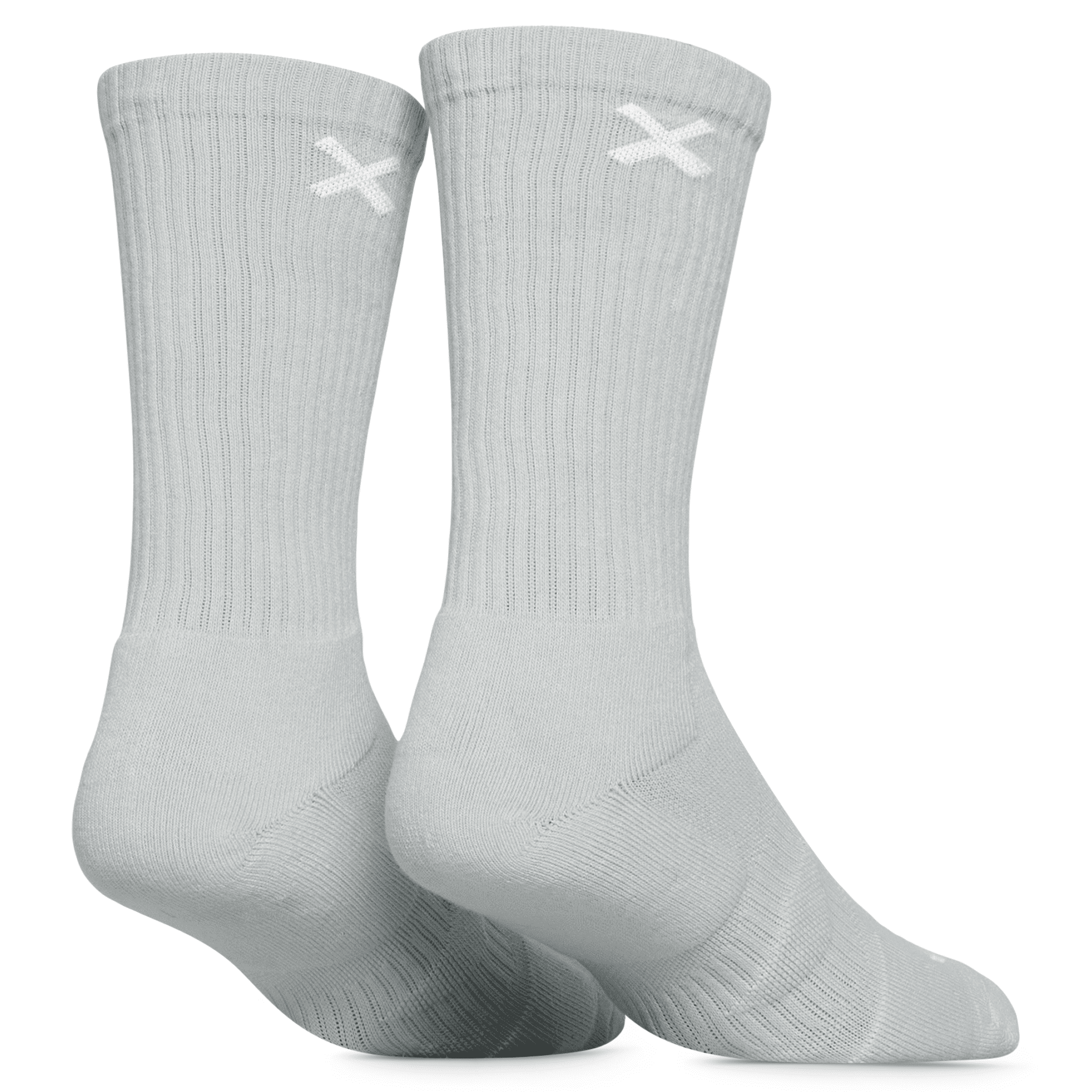 ODD SOX – Basix Tonal Ash Gray Crew Socks – Large – Soft Cotton Blend Athletic Everyday Socks for