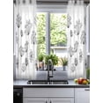 thumbnail image 2 of Black Dandelion Sheer Curtains 39 Inch Length 2 Panels Set for Living Room/Bedroom, Spring Country Modern Minimalist Flower Kitchen Curtains Grommet Semi-Sheer Curtains Window Treatments 27.5"x39"x2, 2 of 7