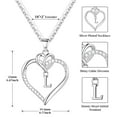 thumbnail image 3 of Inadays Heart Necklace for Women - Dainty 925 Sterling Silver Heart Necklaces Cute Letter Initial Pendant, Jewelry Gifts for Her Wife Girlfriend Mom Women Anniversary Birthday Christmas, A-Z, 3 of 7