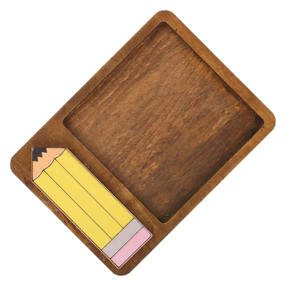 Toddmomy Self-Stick Note Pad Holders 1Set Wooden For Desk Organizer Office Memo