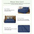 thumbnail image 3 of ROYALE LINENS 100% Organic Cotton King Sheet Set - 16" Deep Pocket Bed Sheets - Eco Friendly Navy Bed Sheets - Sábanas King - 1 Flat, 1 Fitted & 2 Pillowcases - Navy Sheet Set - Cotton Bedding Sets, 3 of 9