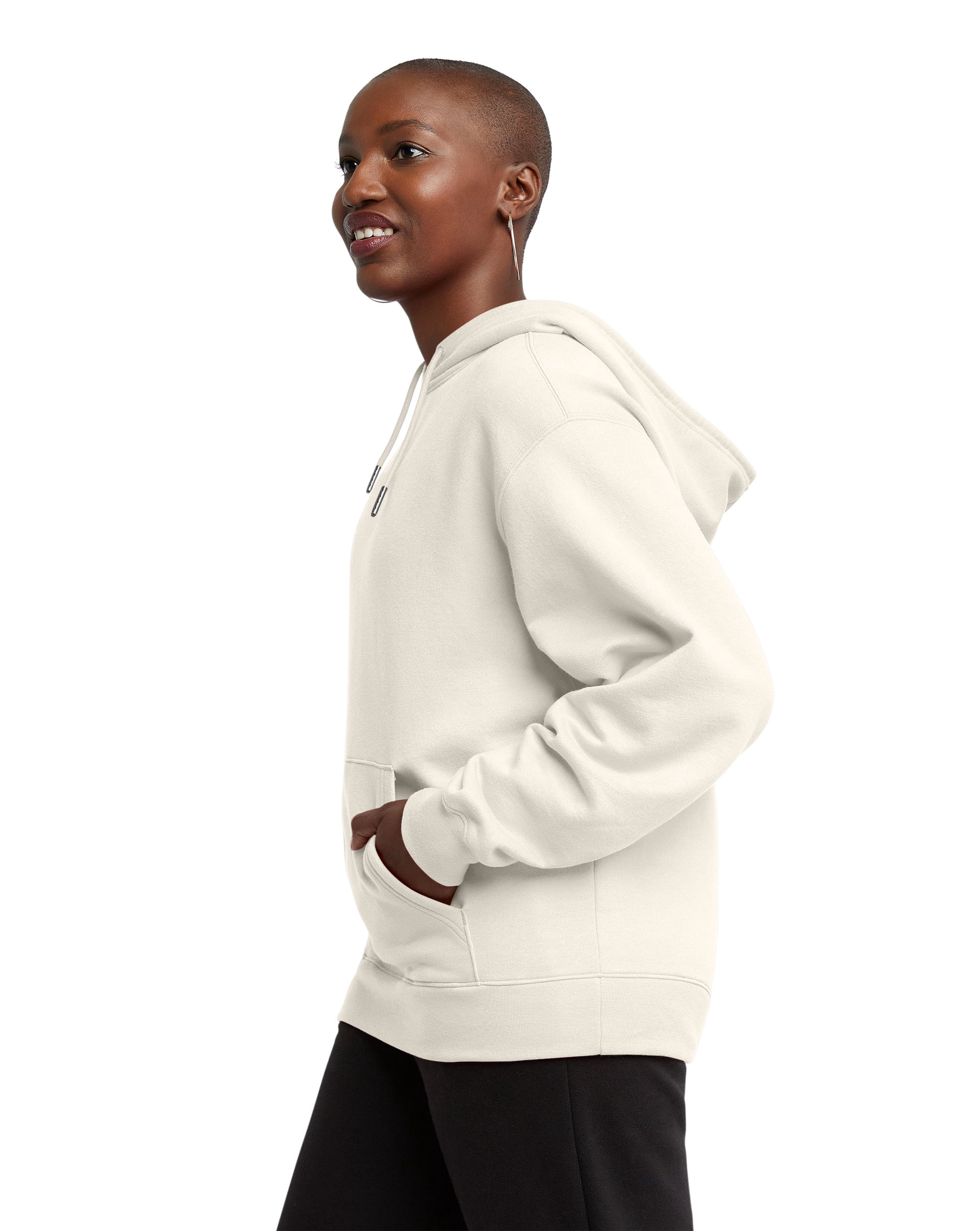 Hanes Originals Women's Fleece Hoodie Natural L