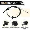 thumbnail image 4 of Unique Bargains Automatic Transmission Gear Shifter Cable for Ford F-150 2004 Auto Trans Gear Shift Control Lever Cable Plastic Metal Black, 4 of 7