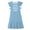Light Blue, variant on Auroural Dresses Kids Summer Double Layer Ruffle Sleeve Dress 5-14 Years