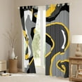 thumbnail image 3 of Feelyou Square Blackout Curtains Set of 2 (52x84 Each), Grey Abstract Window Curtains, 3 of 6