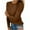 Coffee, variant on Otvok Womens T-Shirt Solid Lace Long Sleeve Pullover Slimming Blouse Tops