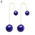 thumbnail image 2 of Yesbay Women U-Shaped Double Sided Faux Pearl Ball Drop Dangle Earrings Party Jewelry,Earrings, 2 of 7