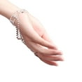 thumbnail image 4 of TELOLY Rhinestone Hand Bangle Chain Link Finger Ring Bracelet, 4 of 4