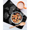 thumbnail image 3 of Spring Dandelion Kitchen Dish Towels for Drying Dishes Set of 3, Modern Country Flower Black White Waffle Weave Microfiber Hand Tea Bathroom Towels Quick Dry & Absorbent Towel 12x12, 3 of 7