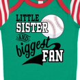 thumbnail image 3 of Inktastic Little Sister and Biggest Baseball Fan Boys or Girls Baby Bodysuit, 3 of 4