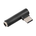thumbnail image 1 of Adaptador de auriculares USB-C Convertidor de audio de 90 grados tipo C a 3,5 mm (negro), 1 of 6