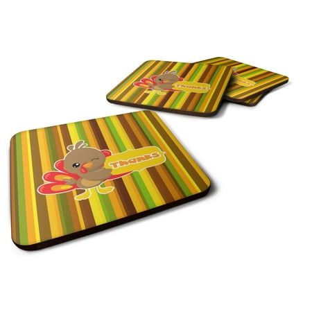 

Thanksgiving Turkey Thanks Foam Coaster Set of 4