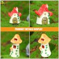 thumbnail image 4 of 6 uds Mini casa de resina pequeña casa ornamento pequeña casa en miniatura Micro decoración de jardín, 4 of 6