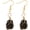 Obsidian, variant on Raw Crystal Earrings for Women 14K Gold Plated Unique Handmade Crystal Drop Earrings Dangle Gemstone Earrings Natural Stone Earrings for Women[n7539]