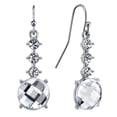 thumbnail image 3 of 1928 Jewelry Crystal Round Faceted Drop Earrings, 3 of 3