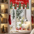 thumbnail image 3 of Valances for Windows Merry Christmas Words Rod Pocket Short Curtain for bathroom living room bedroom Winter Snowman Snowflake 1 Panel 54x18in, 3 of 7