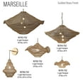 thumbnail image 3 of Metropolitan N1761 Marseille 12" Wide Pendant - Gilded Brass, 3 of 3