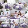 thumbnail image 6 of Purple Gray Bedding 3 Piece Duvet Cover Set Twin Size, Contemporary Colorful Aesthetic Minimalist Soft Microfiber Comforter Cover with Zipper Closure & Pillowcases, FadeResistant Quilt Cover, 6 of 9
