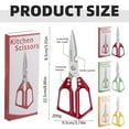 thumbnail image 3 of WHEANG Multifunctional Stainless Kitchen Shears Scissors All Purpose Shear Silver Meat Dishwasher Poultry Japanese Cooking Scissor For Chicken, 3 of 9