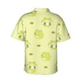 thumbnail image 3 of Fotbe Cute Frog3 Hawaiian Shirt For Men Unisex Summer Beach Casual Short Sleeve Cotton Linen Button Down Shirts-3x-Large, 3 of 9