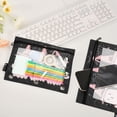 thumbnail image 4 of Ckdifva Halloween Pink Ghosts Pencil Pouch 3 Ring Zipper Pencil Case Binder Pockets Clear Top Cosmetic Bag 2 Pack, 4 of 6